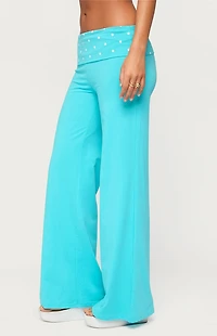 Edikted Reeva Polka Dot Foldover Pants