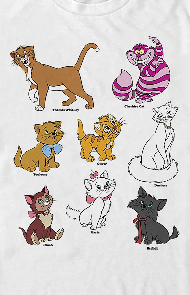 Disney Cats Grid T-Shirt