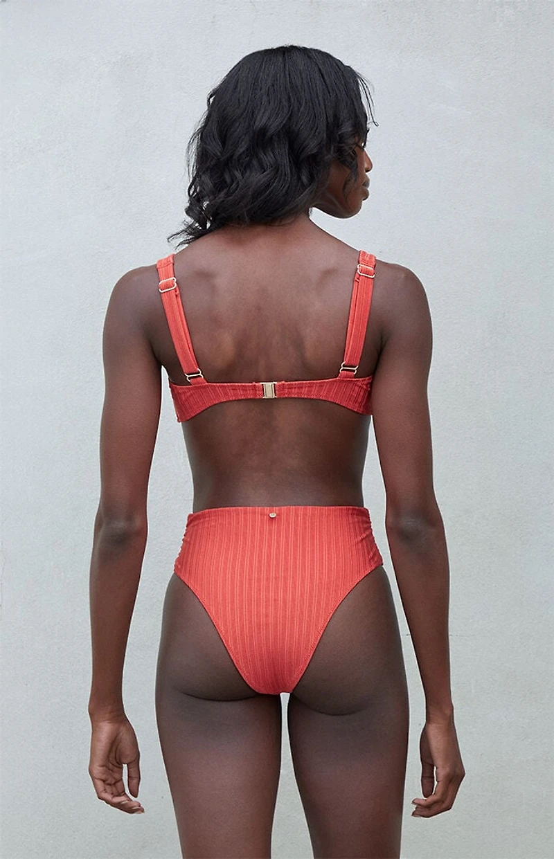 Rhythm Pacific Ribbed High Waisted Bikini Bottom