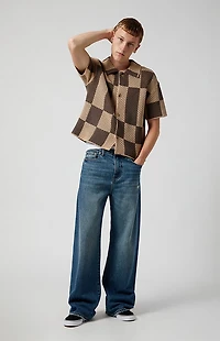 Pacsun Blake Extreme Baggy Jeans Medium Blue Wash