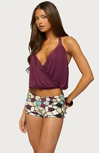 Edikted Eilen Lacey Wrap Halter Top