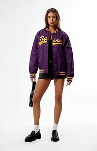 HYPE & VICE LSU Tigers A-Game Varsity Bomber Jacket