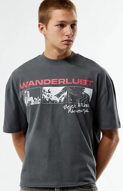 Pacsun Wanderlust Cropped Boxy T-Shirt