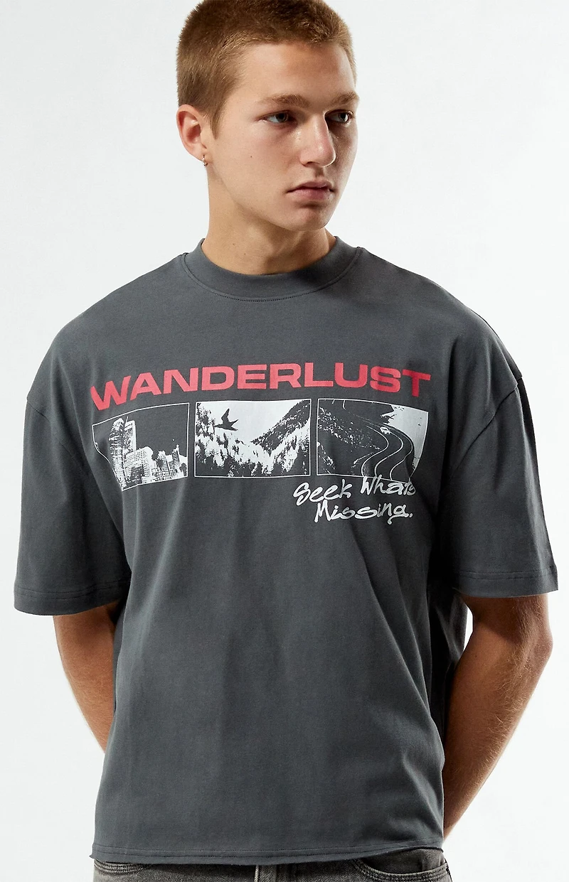 Pacsun Wanderlust Cropped Boxy T-Shirt