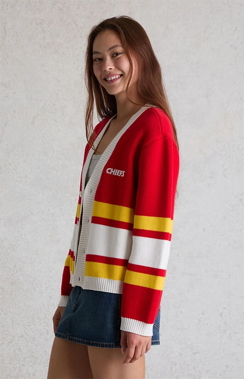 WILD COLLECTIVE x NFL Kansas City Chiefs Knit Cropped Cardigan