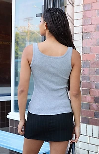 John Galt Melange Ribbed Tank Top