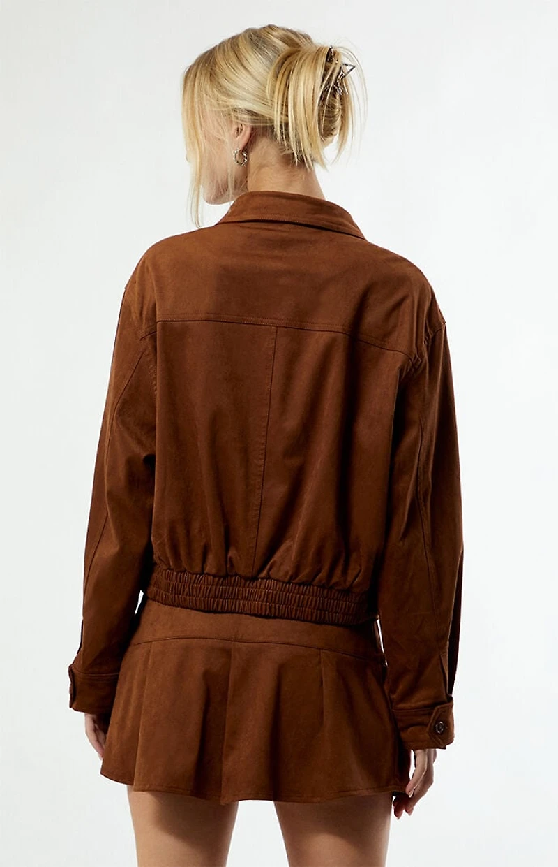 Zemeta Faux Suede Mocca Jacket