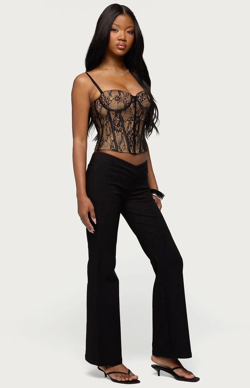 Edikted Alyce Crossover Flared Pants