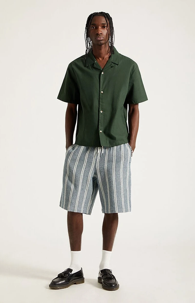 Pacsun Cream Striped Linen Shorts