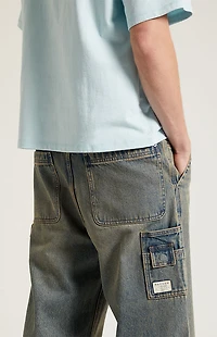 Pacsun Dylan Baggy Jeans Carpenter Medium Blue Tint