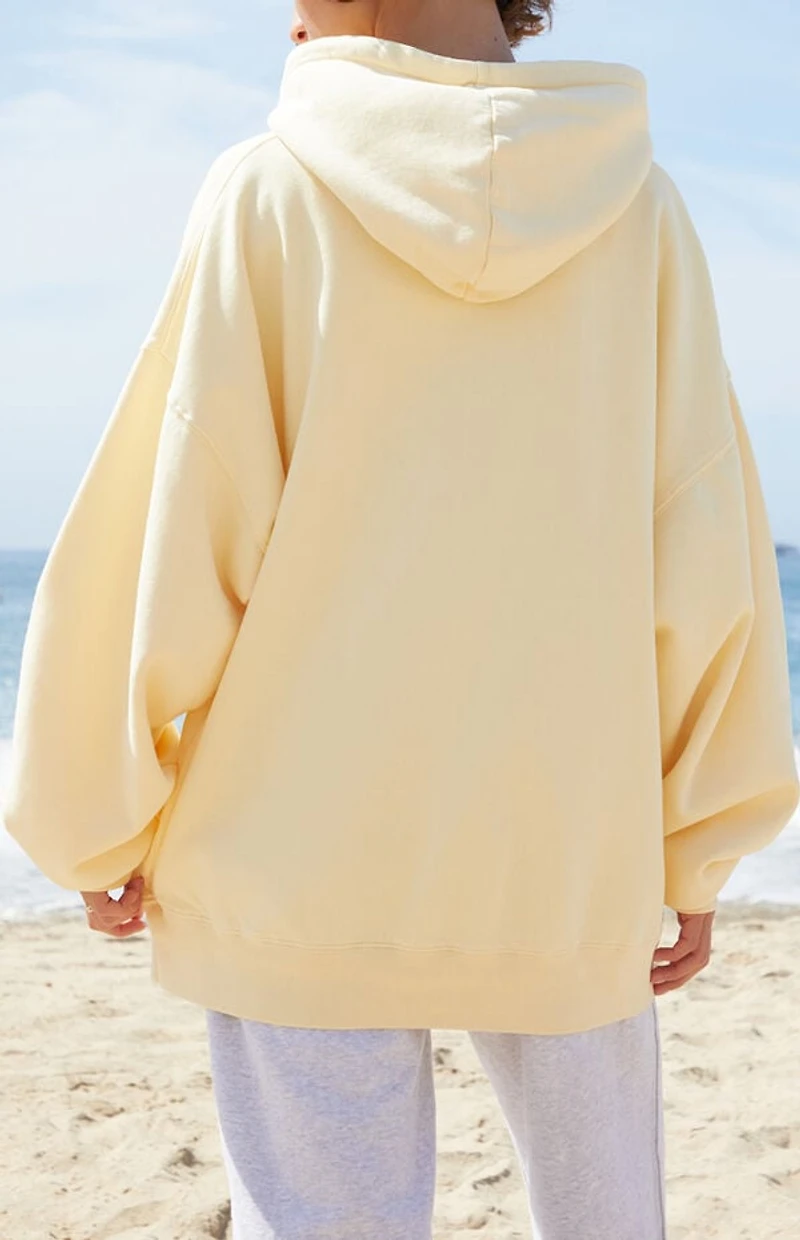 John Galt Yellow Christy Oversized Hoodie
