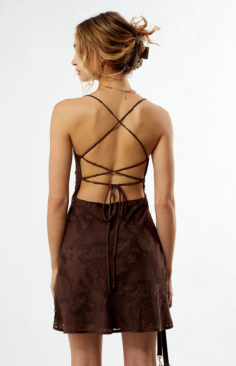 Your Favorite Rose Floral Satin Mini Dress