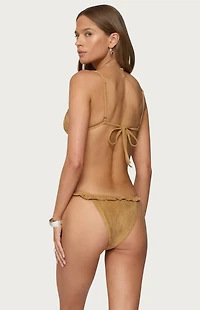 Edikted Gilda Faux Suede Bikini Bottoms