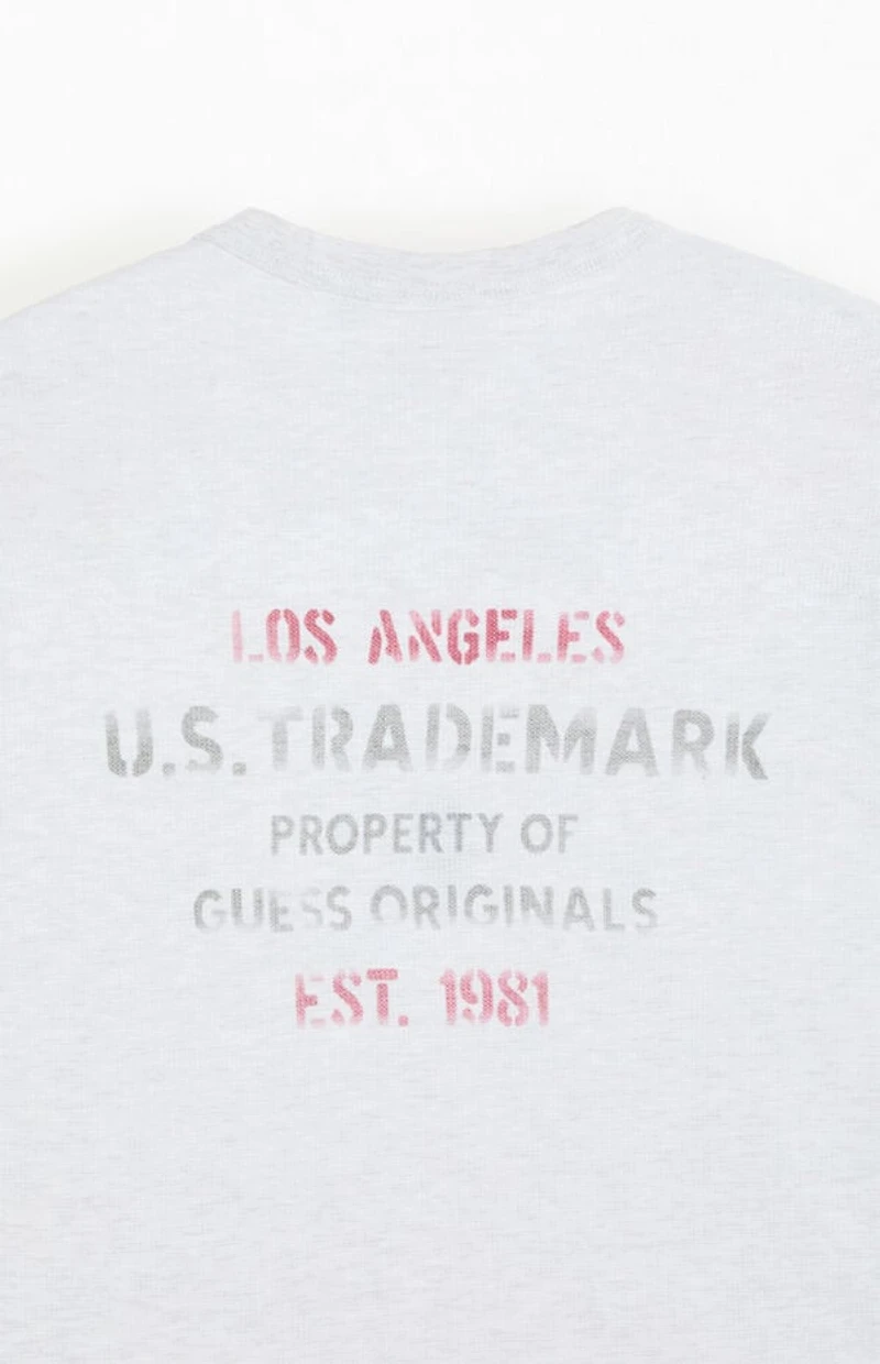 GUESS Originals Trademark Waffle Knit Long Sleeve T-Shirt