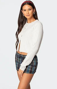Edikted Crisada Cable Knit Cardigan
