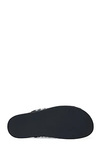AZALEA WANG Women's Black Faux Leather Studded Traverse Mules