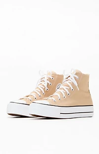 Converse Women's Light Brown Chuck Taylor All Star Lift Platform Sneakers