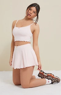 PAC 1980 Active Pink Charmed Cropped Tank Top