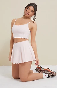 PAC 1980 Active Pink Charmed Cropped Tank Top