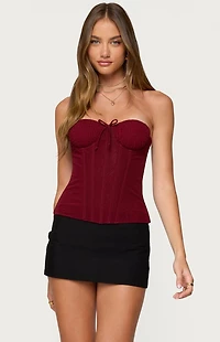 Edikted Guinivere Smocked Strapless Corset