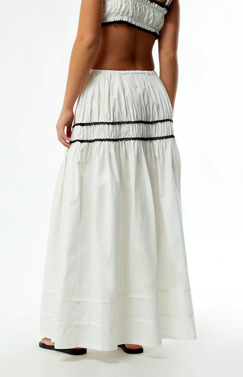 WEWOREWHAT Tiered Midi Skirt