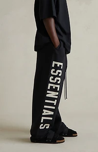 Fear of God ESSENTIALS Jet Black Lounge Fleece Baggy Sweatpants