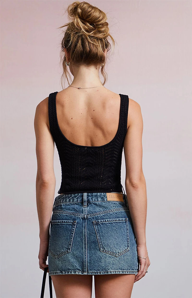 Third Charm Simone Crochet Corset Top