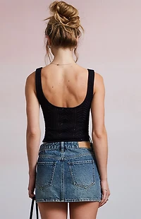 Third Charm Simone Crochet Corset Top