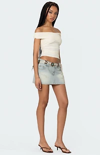 Edikted Crisscross Off Shoulder Top