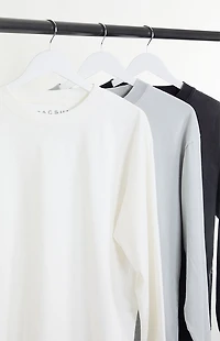 Pacsun 3 Pack Premium Cropped Long Sleeve Shirts