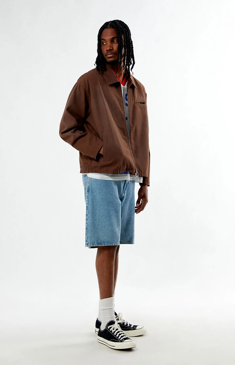 Pacsun Brown Washed Canvas Gas Jacket