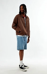 Pacsun Brown Washed Canvas Gas Jacket