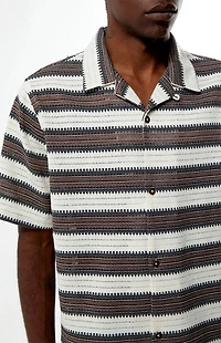Pacsun Striped Texture Oversized Resort Camp Shirt