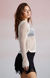 Third Charm Amber Crochet Top