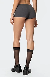 Edikted Allie Zip Up Micro Shorts