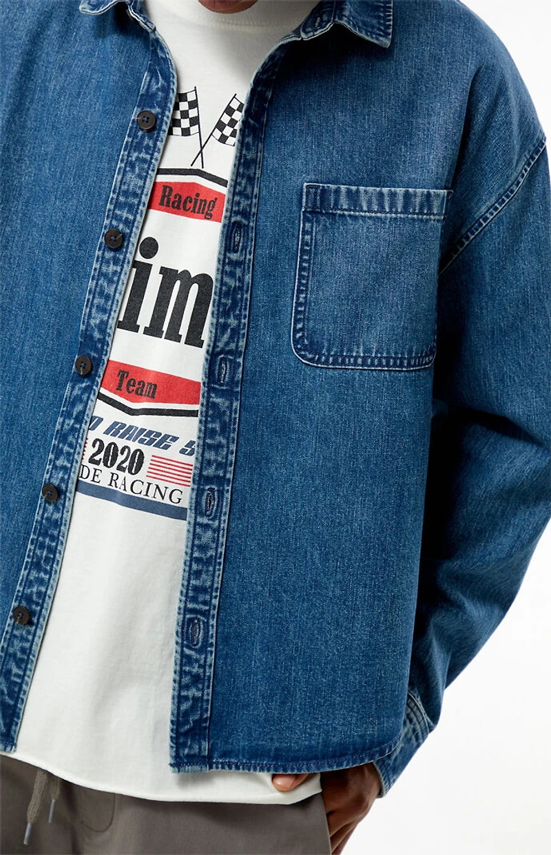 Pacsun Medium Blue Denim Shirt