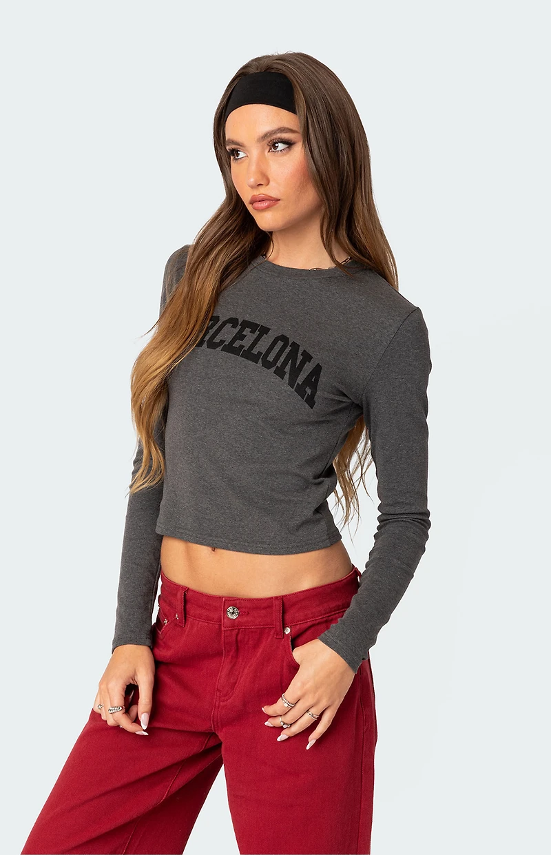 Edikted Barcelona Long Sleeve T-Shirt