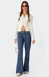 Edikted Cora Knitted Zip Up Cardigan