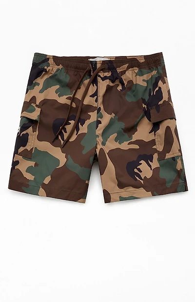 Pacsun Camo Cargo 6.5" Swim Trunks