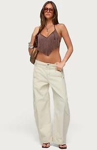 Edikted Kienna Fringed Bra Top