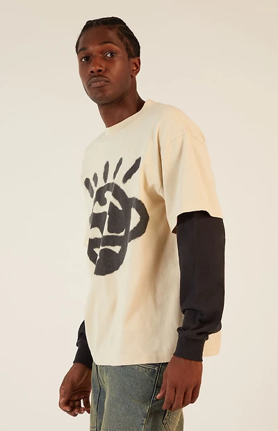 Pacsun Planet Layered Long Sleeve T-Shirt