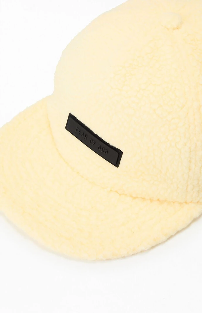 Fear of God ESSENTIALS Garden Yellow Sherpa Fleece Baseball Hat