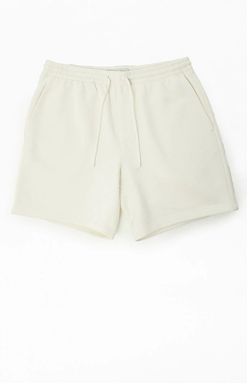 Pacsun Fleece Cream Sweat Shorts