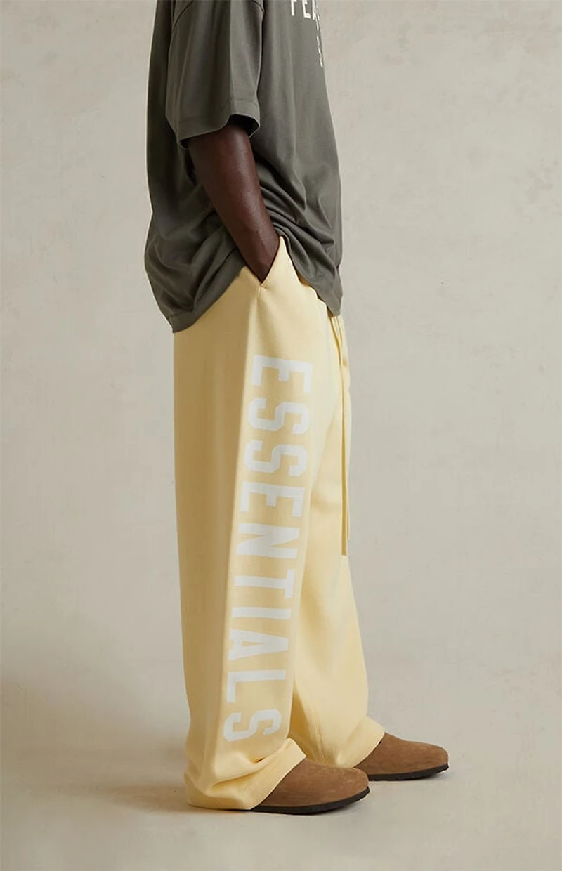 Fear of God ESSENTIALS Garden Yellow Lounge Fleece Baggy Sweatpants