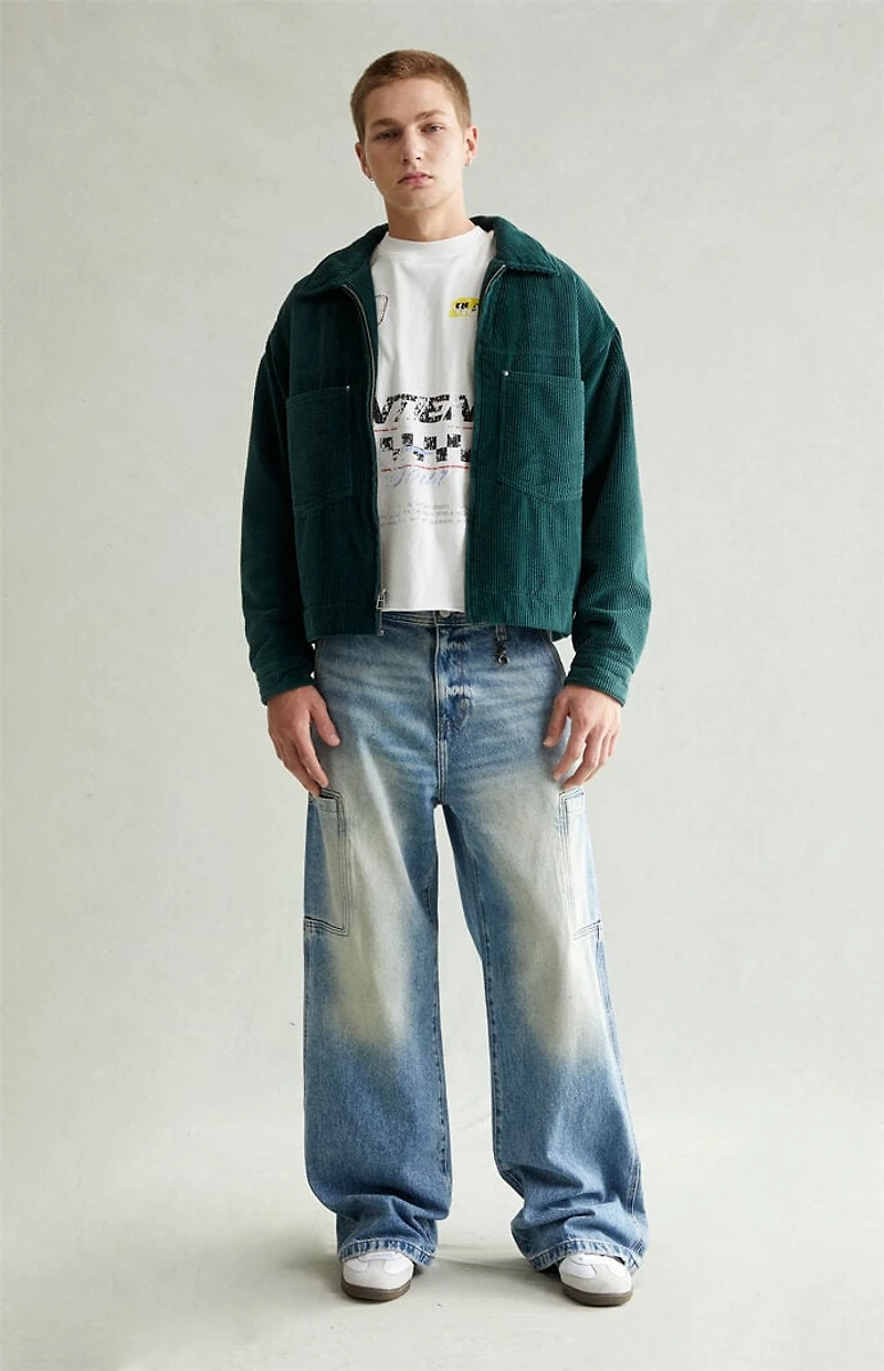 Pacsun Blake Extreme Baggy Jeans Cargo Light Blue Tint