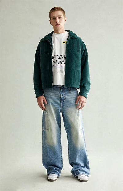 Pacsun Blake Extreme Baggy Jeans Cargo Light Blue Tint