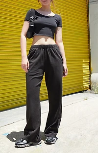 John Galt Black Zelly Short Sleeve Top