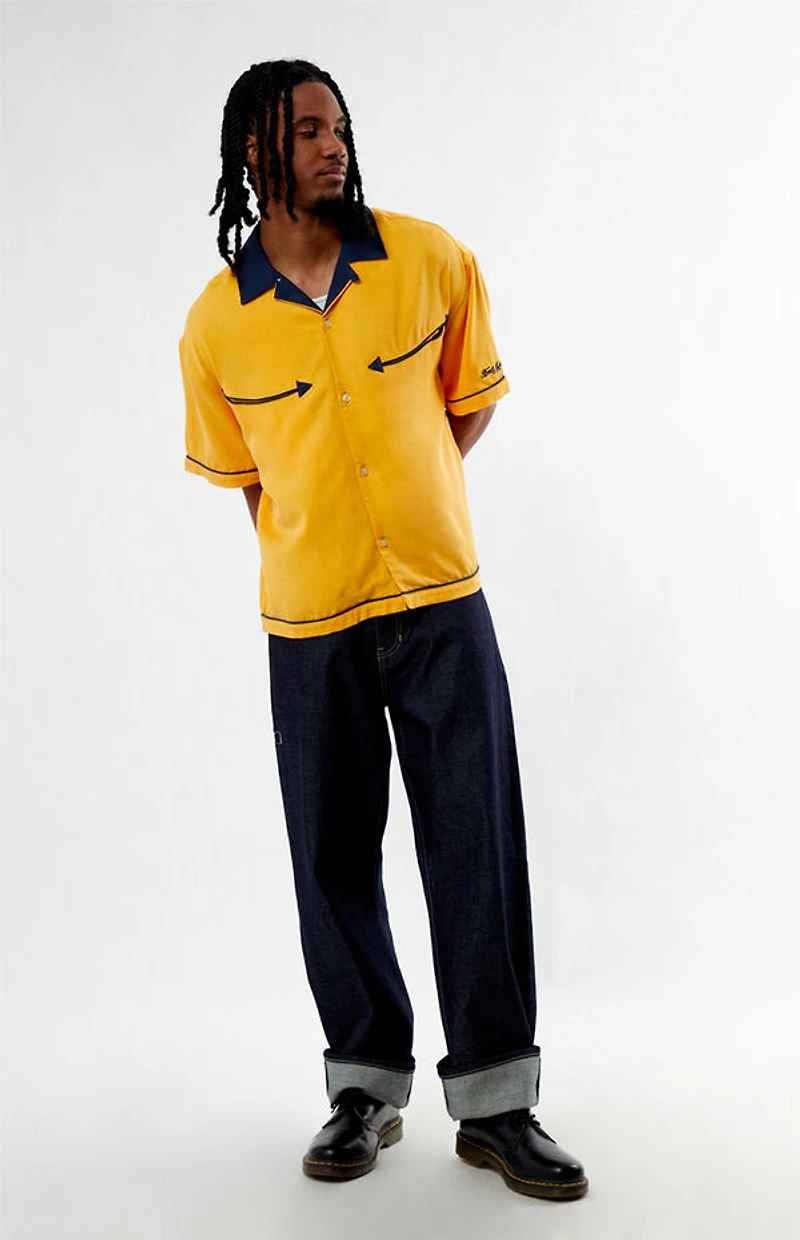 FORD Sunset Yellow Woven Camp Shirt
