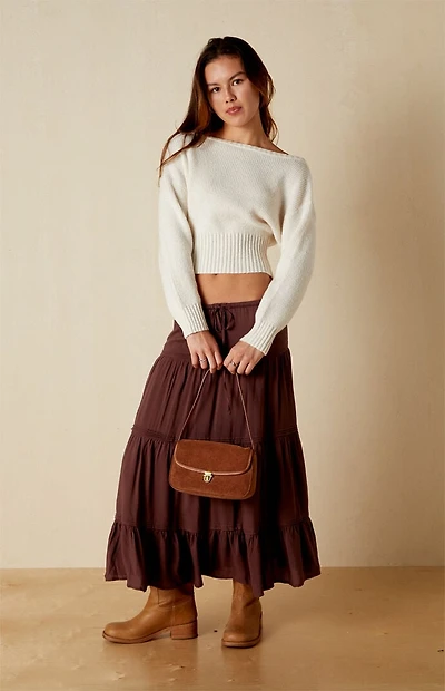 Your Favorite Cosette Ribbed Off-The-Shoulder Sweater