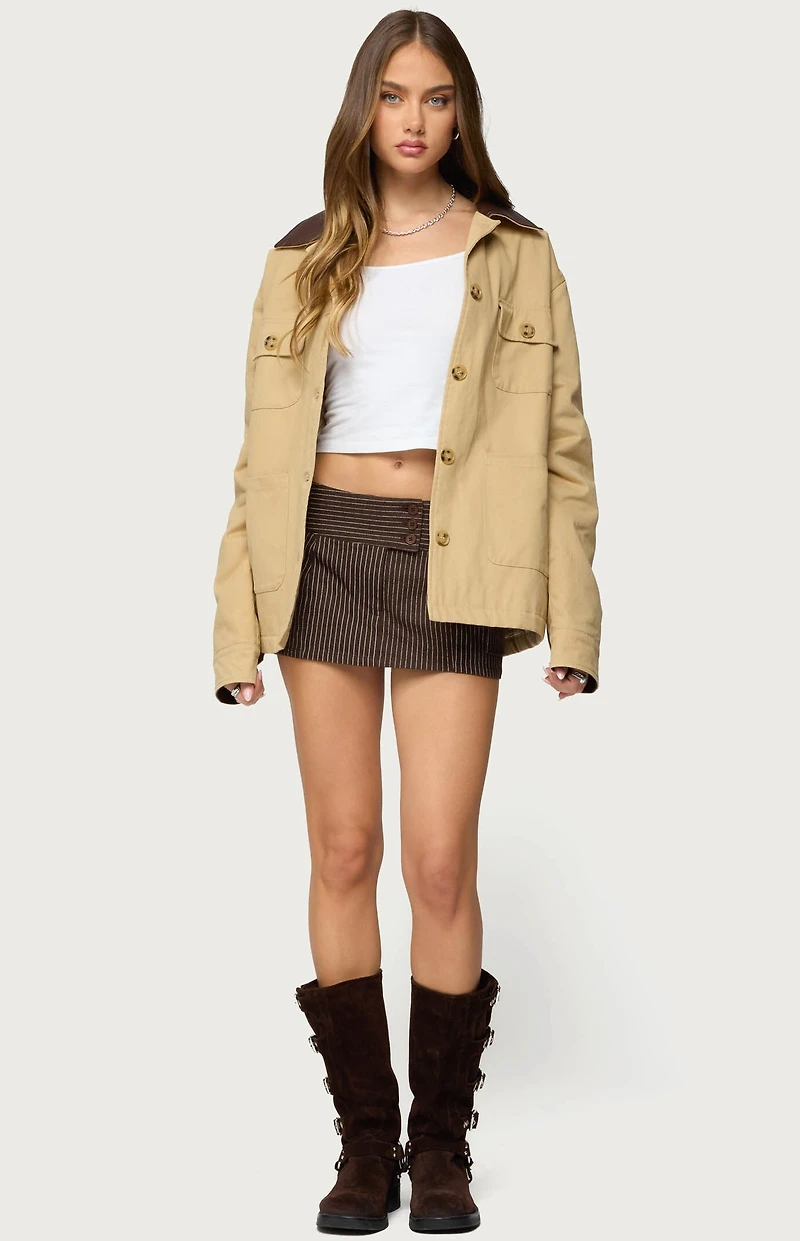 Edikted Lorna Pinstripe Mini Skort